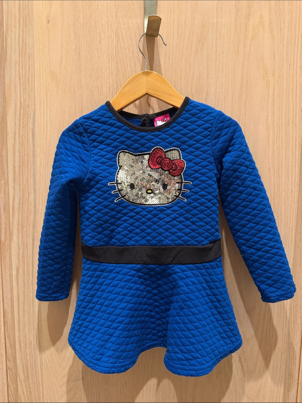 Hello Kitty Royal Blue Quilted Top with Sequin Patch
